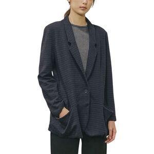 Free People Slouchy Oversized Blazer Jacket Navy